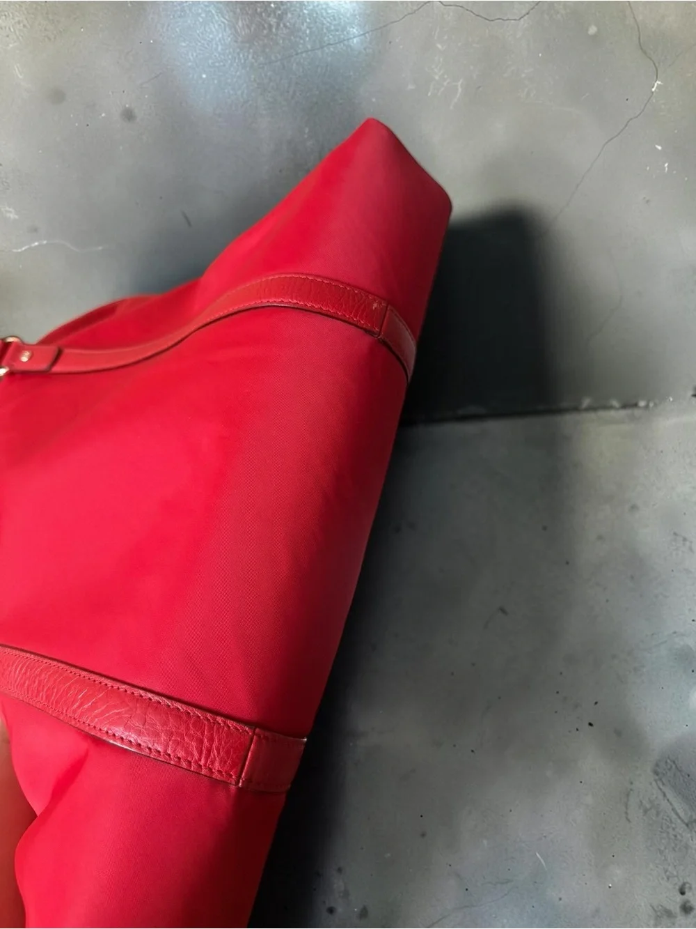 Vibrant red Kate spade laptop tote bag